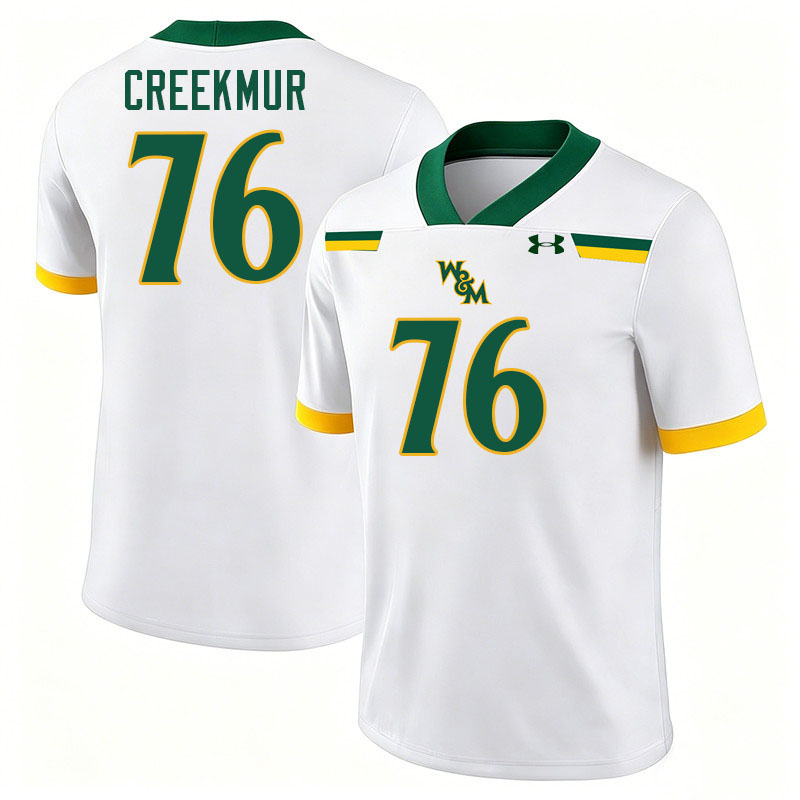 William & Mary Tribe #76 Lou Creekmur College Football Jerseys,Uniforms-White William & Mary Tribe #76 Lou Creekmur College Football Jerseys,Uniforms-White